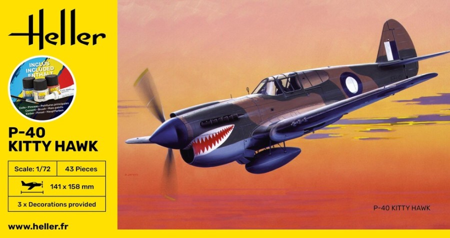 Aviation Heller | Kit De Demarrage P-40 Kitty Hawk (56266)