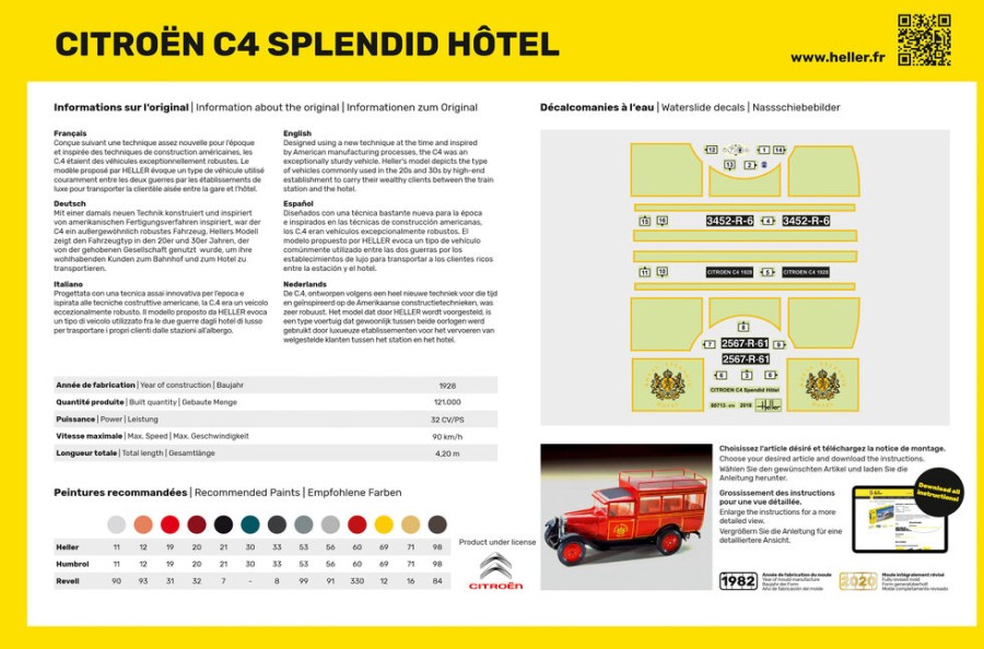 Vehicules Heller | Citroen C4 "Hotel Splendide (80713)