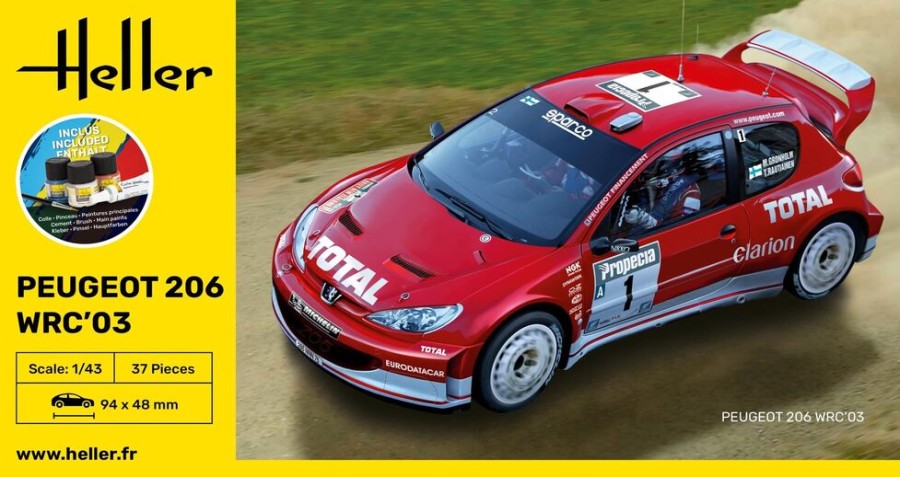 Vehicules Heller | Kit De Demarrage Peugeot 206 Wrc'03 (56113)