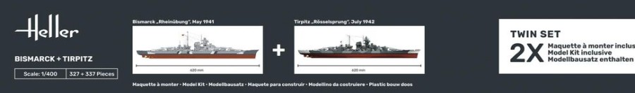 Expedition Heller | Kit De Demarrage Bismarck + Tirpitz Twinset (55078)