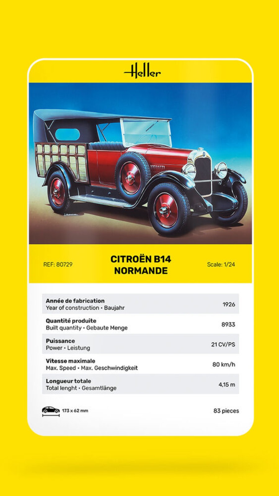 Vehicules Heller | Citroen B14 Normande (80729)