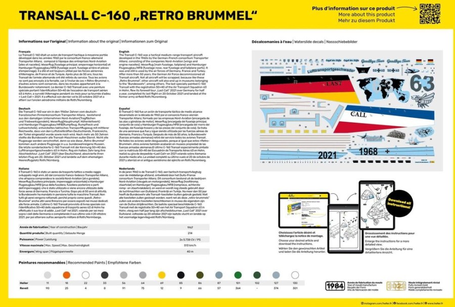 Aviation Heller | Transall C-160 Retro Brummel (80358)