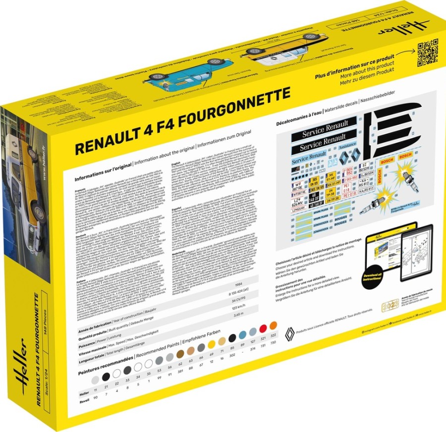 Vehicules Heller | Kit De Demarrage Renault 4 Fourgonette F4 (58700)