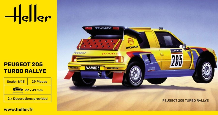 Vehicules Heller | Peugeot 205 Turbo Rallye (80189)