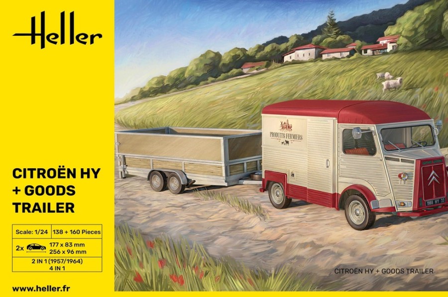 Vehicules Heller | Remorque De Marchandises Citroen Hy + (50331)