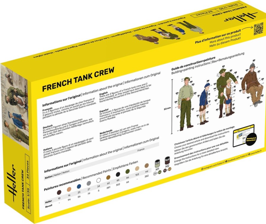 Les Figures Heller | Kit De Demarrage Equipage De Char Francais (35323)