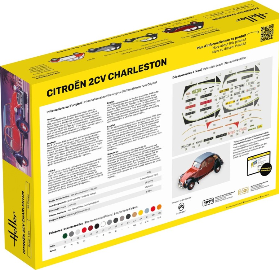 Vehicules Heller | Citroen 2Cv Charleston (80766)