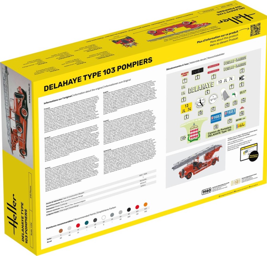 Vehicules Heller | Starter Kit Delahaye Type 103 Pompiers (56780 ...